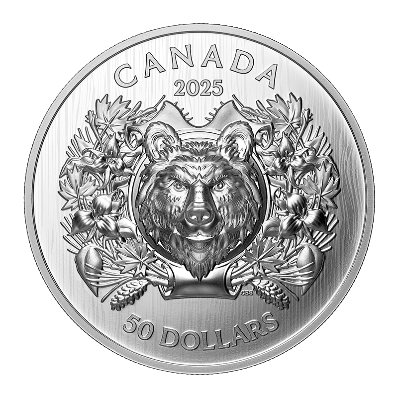 Image for 70 gram Heraldic Bear EHR Silver Coin (2025) from TD Precious Metals